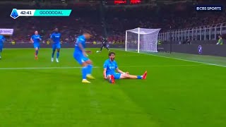 Khvicha Kvaratskhelia goal vs AC Milan  AC Milan vs Napoli highlights  Mathias Olivera assists [upl. by Nilrah931]