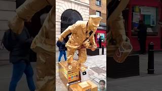 Levitating London Goldman😱 youtubeshorts levetating coventgarden [upl. by Lorolla]