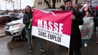 Manifestation pour dénoncer les injustices de lassuranceemploi [upl. by Tye]