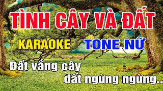 Tình Cây và Đất Karaoke Tone Nữ Nhạc Sống gia huy karaoke [upl. by Haleemaj889]