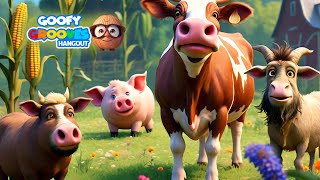 quot🐮🐷 Fun Farm Animal Sounds for Toddlers  Learn Animal Noises  Goofy Grooves Hangout 🎵quot [upl. by Nolaj145]