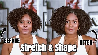 How To Stretch amp Shape Your WashNGo 2 Ways  Natural Hair [upl. by Lewap560]