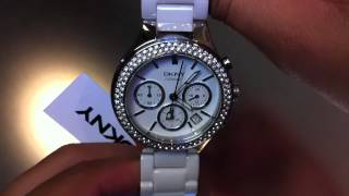 Womens DKNY Ceramic Chronograph Watch NY4985 [upl. by Dionis]