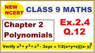 Class 9 Maths  Ex24 Q12  Chapter 2  Polynomials  New NCERT  Ranveer Maths 9 [upl. by Melissa]