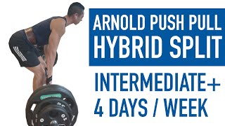 Push Pull x Arnold Split  Full 4 Day Hypertrophy Program [upl. by Eimarej867]