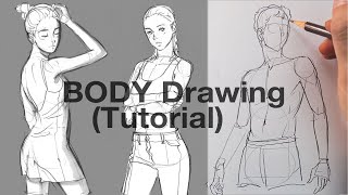 How to draw Body  Tutorial [upl. by Ymerrej]