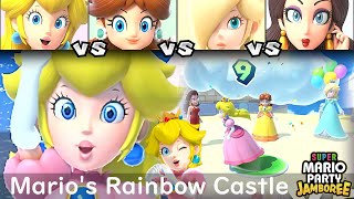 Super Mario Party Jamboree Peach vs Daisy vs Rosalina vs Pauline in Marios Rainbow Castle [upl. by Huoh]