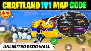 CRAFTLAND 1V1 MAP CODE  HOW TO PLAY 1V1 CRAFTLAND FREE FIRE  CRAFTLAND MAP CODE [upl. by Furtek641]