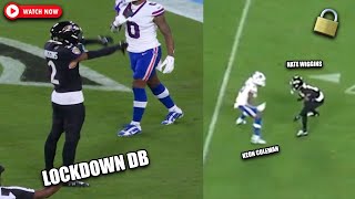 Nate Wiggins Showing Off LOCKDOWN COVERAGE Ability🔥 BLANKETING WRs 😳 Ravens vs Bills [upl. by Akcinat]