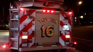 Tower 16 to Elsmere fire call from Newport [upl. by Anaeda]