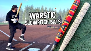 Hitting with the new WARSTIC Bonesaber amp Suntank  USSSA240 Slowpitch Softball Bat Review [upl. by Kalbli]