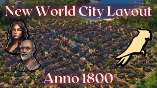 Anno 1800  New World City Layout 100 coverage up to obreros [upl. by Ellenoj]