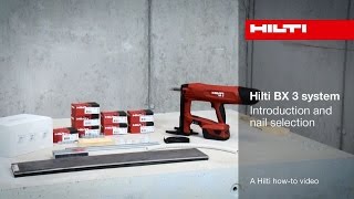 Hilti BX 3 System – Introduction and nail selection [upl. by Ardeahp]