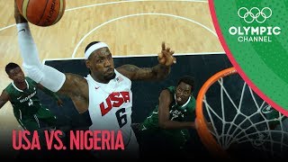 USA v Nigeria  USA Break Olympic Points Record  Mens Basketball Group A  London 2012 Olympics [upl. by Notaek]