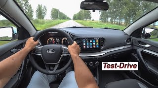 Как едет Lada Vesta с восьми клапанным мотором [upl. by Aekim]