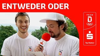 quotDoppelkinn oder Bierbauchquot🍻 EntwederOder mit Sascha Benecken  Team Deutschland  PyeongChang [upl. by Nolyak]