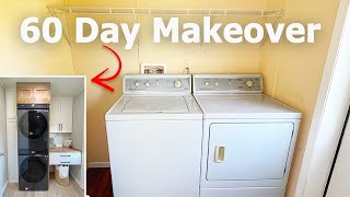 DIY EXTREME LAUNDRY MAKEOVER 60 Day Transformation  DIY Laundry Room Remodel on a budget [upl. by Haggerty]