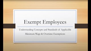 Exempt Employee Salary Threshold [upl. by Shelah]