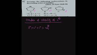 carbocation stability organic chemistry class11 iitjee 2025  neet 2025 [upl. by Debbra]