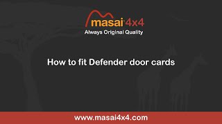 How to fit Defender door cards [upl. by Eteragram944]