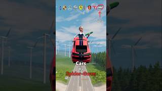 Cars Vs SpiderGwen 😂❌ BeamNGDrive shorts beamngdrive [upl. by Zetnauq724]