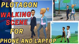 How to walk in Any Plotagon Scene for Phone and Laptop user [upl. by Magdau]