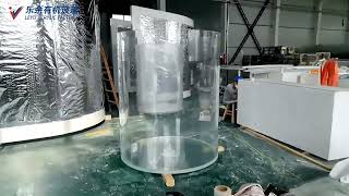 Customized acrylic cylindrical cylinder from Leyu Acrylic Products Factoryaquarium [upl. by Refitsirhc205]