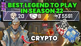 Crypto is the BEST LEGEND to play in Season 22 20 Bomb amp 5000 damage  Apex Legends [upl. by Nace]