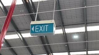 Worded Stanilite Exit Sign with Arrow Pointing Left at Dimmeys Braybrook [upl. by Yrtua889]