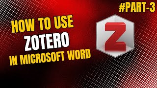 How to use Zotero in Microsoft Word  How to add tags related references notes citations zotero [upl. by Okomot435]