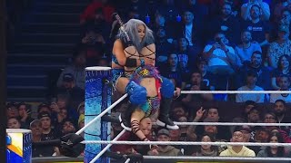 MIA YIM STYLES CLASH TO IYO SKY FROM TOP ROPE  WWE  WOMEN WRESTLING [upl. by Hanimay]