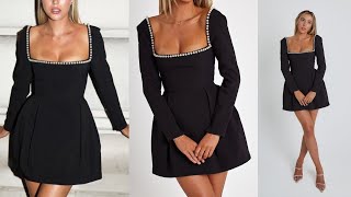 How to Cut and Sew a Stylish Neckline Dress with pleats [upl. by Karleen]