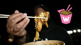 First Time using Chop Sticks at Wok Works [upl. by Ferino]