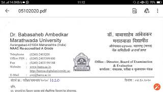 बाबासाहेब मराठवाडा विद्यापीठ औरंगाबाद  AtktFinal Year Exam Students Update  Exam instructions amp G [upl. by Gruchot]