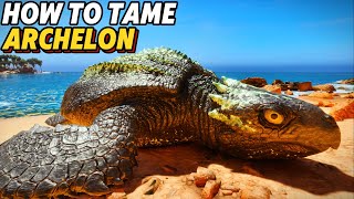 How To Tame Archelon amp Abilities Ark Survival Ascended [upl. by Armil]