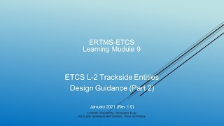 ETCS Learning  Trackside Entities Design Guidance Part 2 [upl. by Iaka]