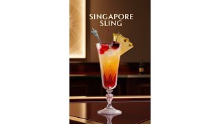 Taste Singapore in a Glass The Sling 🇸🇬✨ cocktailoftheweek alcoholicdrinks drink [upl. by Johna]