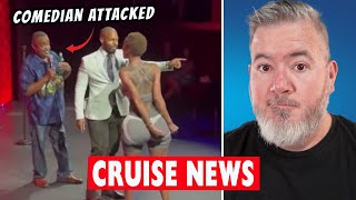 CRUISE NEWS  Passenger Attacks Cruise Comedian FIRE CANCELS CRUISES UNESCO Ban on Cruise Ducks [upl. by Allesig446]