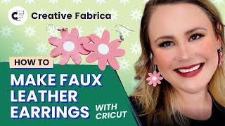 How To Make Faux Leather Earrings With Cricut 🤩 [upl. by Nwotna]