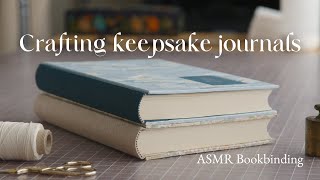 Making journals for a peaceful mind ✦ ASMR bookbinding process [upl. by Atneciv]