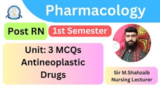 Post RN Pharmacology Unit3  Antineoplastic Drugs  MCQs for Exam Preparation [upl. by Harmaning]