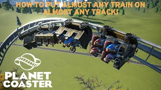 Planet Coaster  How to put almost any train on almost any track No mods shorts youtubeshorts [upl. by Irisa]