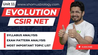 CSIR NET life science unit 11 evolution  syllabus  exam pattern  most important topics [upl. by Alanah981]