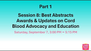 Session 8 Best Abstracts Awards and Presentations [upl. by Anatnom]