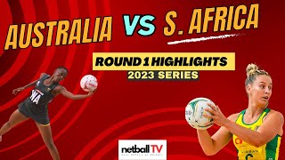 South Africa Proteas vs Australia Origin Diamonds  Netball Highlights  Round 1 OCT 23 series [upl. by Honan]