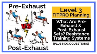 What Are Pre Exhaust and Post Exhaust Sets  Resistance Training Systems [upl. by Yursa]