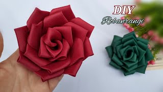 How to Make Beautiful Ribbon Roses DIY Tutoria [upl. by Atirb]