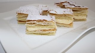 RECEPT ZA KREMPITU NA FRANCUSKI NAČIN  MILLEFOGLIE NAPOLEON [upl. by Yhtac]