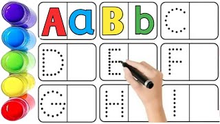 ABCD abcd small letter ABC Song Kids Rhymes collection for writing along dotted line for toddler [upl. by Egon123]