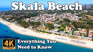 Skala Beach Skala Kefalonia Cephalonia Greece in 4K  Everything [upl. by Nahgeem]